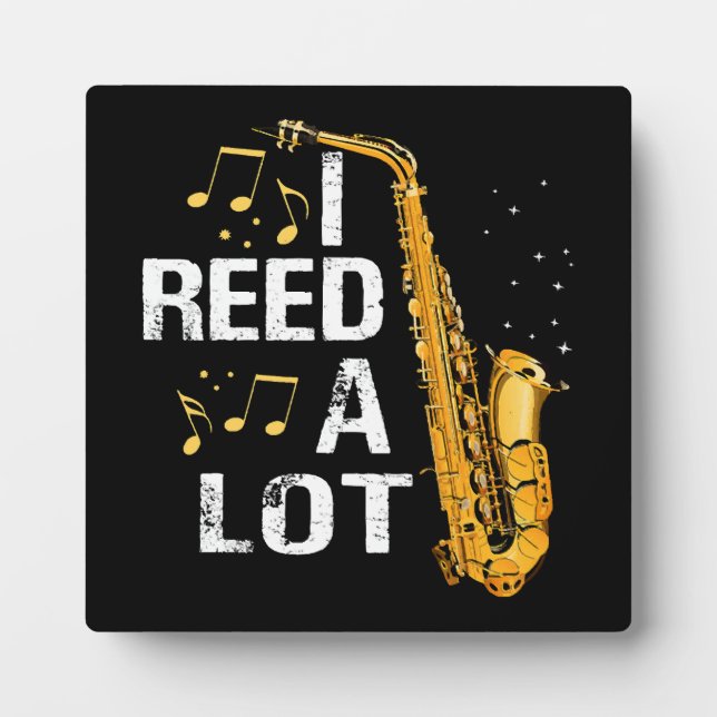 Plaque Photo Saxophone drôle (Devant)