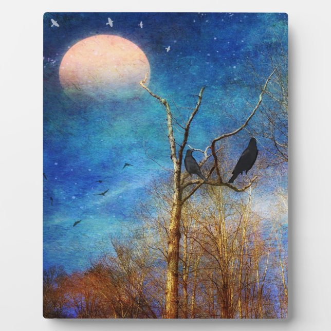 Plaque Photo Scène de forêt lunaire (Devant)