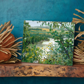 Plaque Photo Scenic River View From a High Bluff
