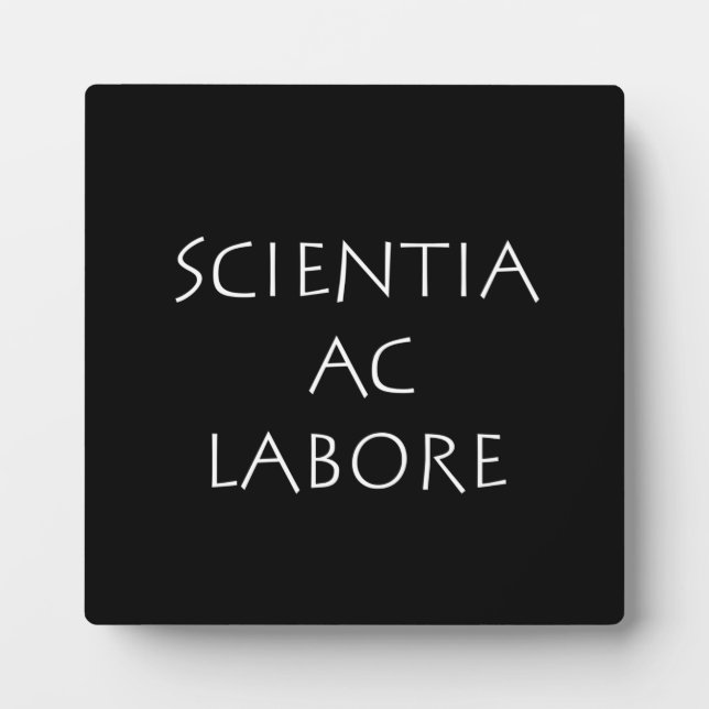 Plaque Photo Scientia ac labore (Devant)