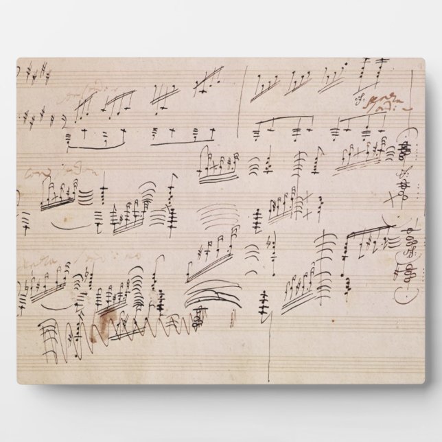Plaque Photo Score sheet of 'Moonlight Sonata' (Devant)