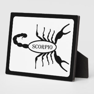 Plaque Photo Scorpio noir Scorpion étoile