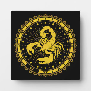 Plaque Photo Scorpio - Signe Zodiaque - Symbole - Horoscope