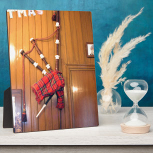 Plaque Photo Scotland Bagpipe Tartan Plaid Instrument de musiqu