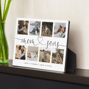 Plaque Photo Script de coeur Maman & Sons   Collage de la grill