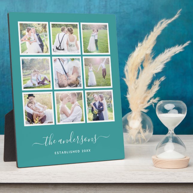 Plaque Photo Script de collage photo avec couleur de fond modif (Côté)