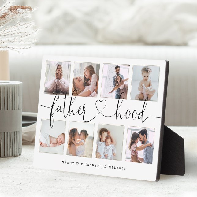 Plaque Photo Script de paternité | Cadeau pour pères Photo Coll (Créateur téléchargé)