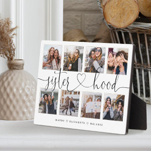 Plaque Photo Script de sisterie   Cadeau Pour Soeurs Photo Coll