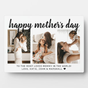 Plaque Photo Script moderne Calligraphie 3 Photo Fête des Mères
