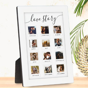 Plaque Photo Script moderne Personnalisé Couple Love Story Phot