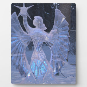 Plaque Photo Sculpture d'hiver neige ange Christianisme Foi