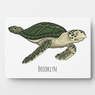 Plaque Photo Sea turtle cartoon