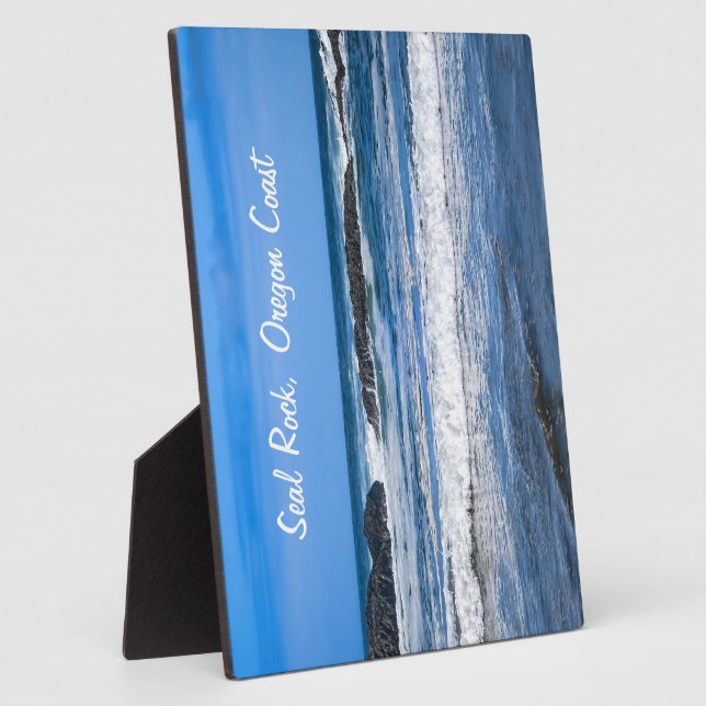 Plaque Photo Seal Rock Côte de l'Oregon Sur Océan Pacifique (Côté)