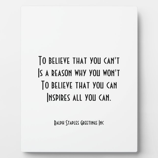 Plaque Photo Self confidence (Devant)