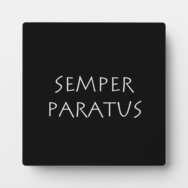Plaque Photo Semper paratus (Devant)