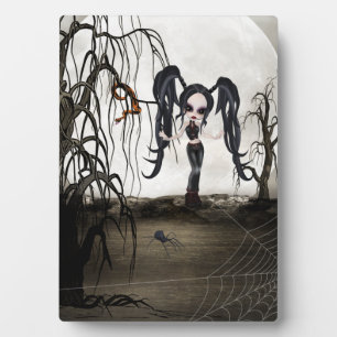 Plaque Photo Sepia Goth Girl