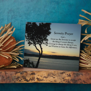 Plaque Photo Serenity Prayer Evening Sunset Photo