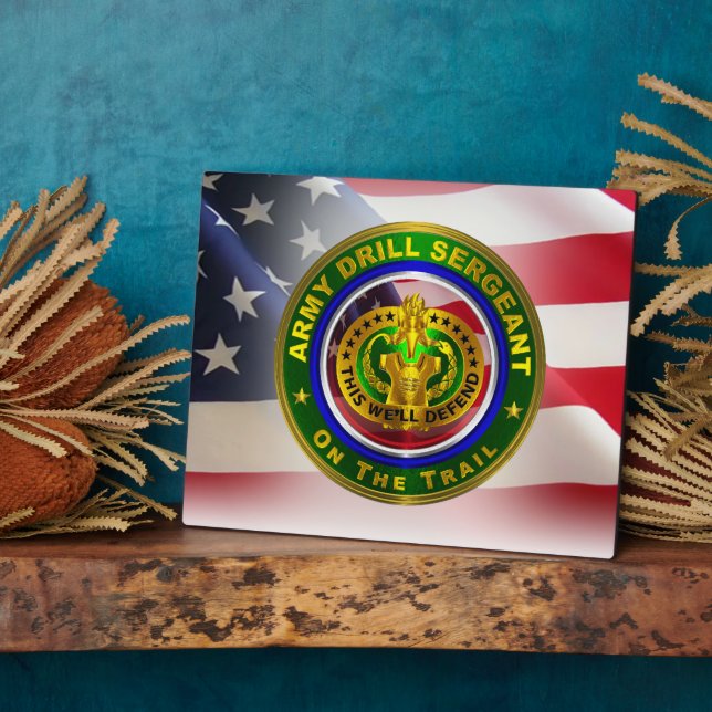 Plaque Photo Sergent d'entraînement de l'armée (Côté)
