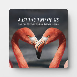 Plaque Photo SEULEMENT NOUS DEUX Flamingo Valentine Christian
