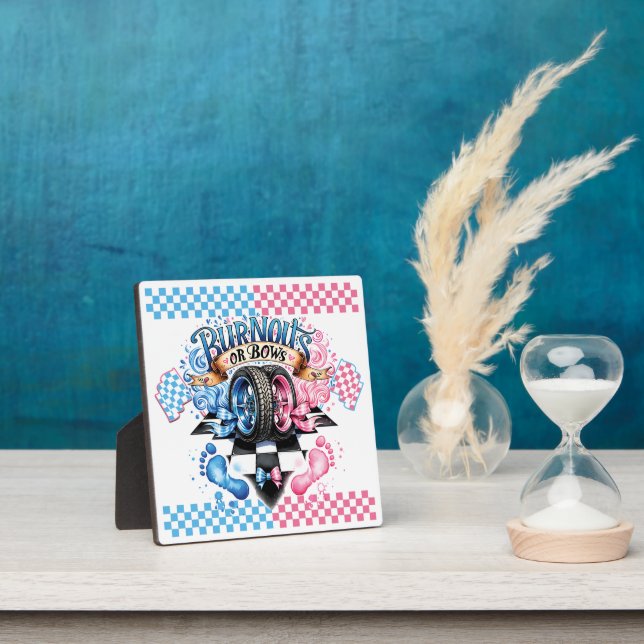 Plaque Photo Sexe Révéler les vaches et les pneus roses et bleu (Insitu)