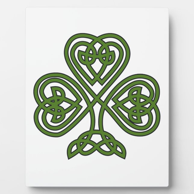 Plaque Photo Shamrock celte - Jour de la Saint Patrick (Devant)