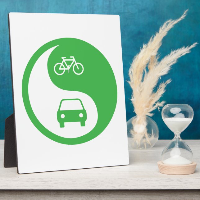 Plaque Photo Share the Road Yin Yang (Côté)