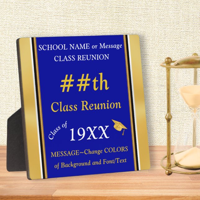 Plaque Photo Signature de réunion de classe personnalisable pou (Class reunion sign. Center place ideas for class reunion or personalized class reunion award, prize.)