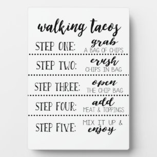 Plaque Photo Signe Barre Tacos, Faites Votre Propre Taco Easel