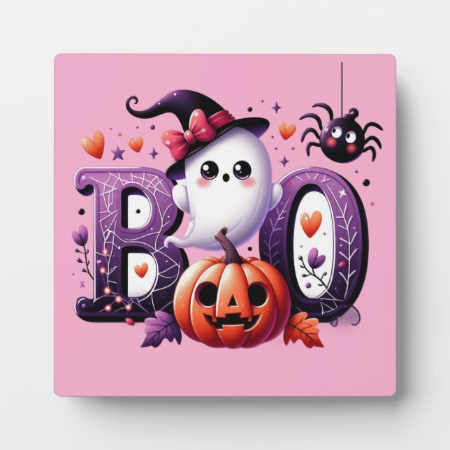 Plaque Photo SIGNE BOOO Halloween Tabletta (Devant)