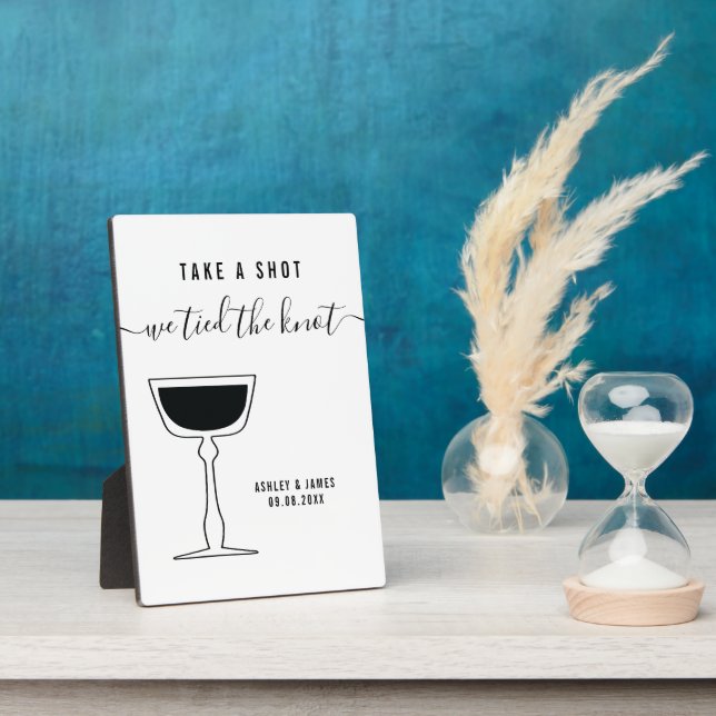 Plaque Photo Signe mariage, Prenez Une Tirée Nous Avons Lié La  (Côté)