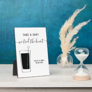 Plaque Photo Signe mariage, Prenez Une Tirée Nous Avons Lié La