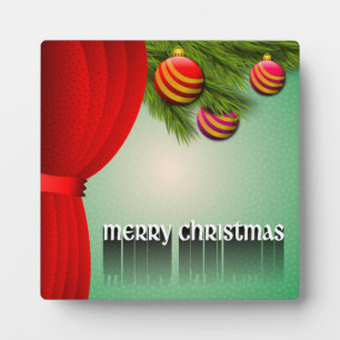 PLAQUE PHOTO SIGNE "MERRY CHRISTMAS"