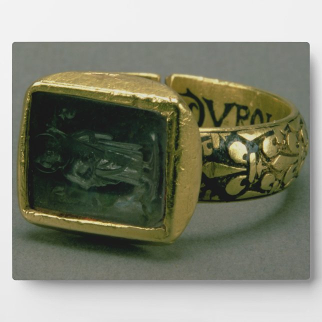 Plaque Photo Signet ring of King Louis IX of France (St. Louis) (Devant)