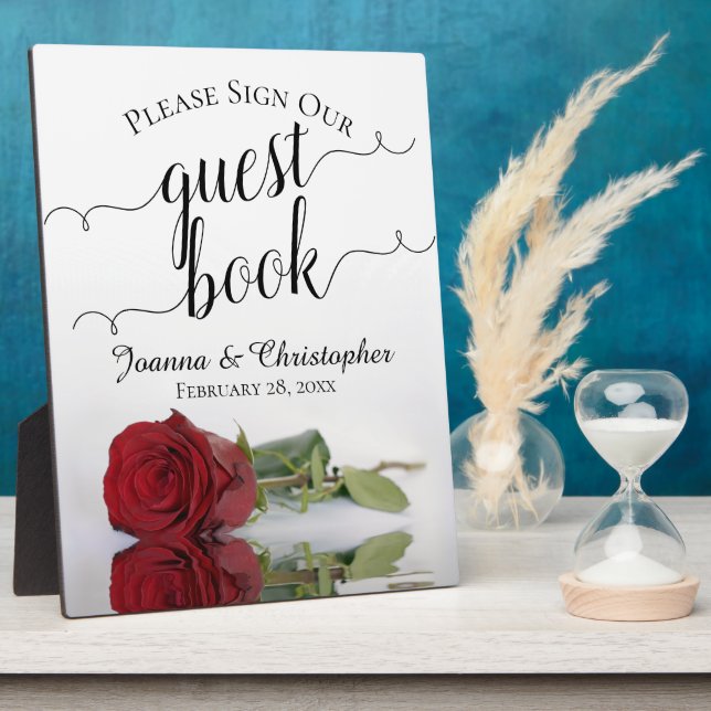 Plaque Photo S'il vous plaît signer notre livre d'invités Maria (Côté)