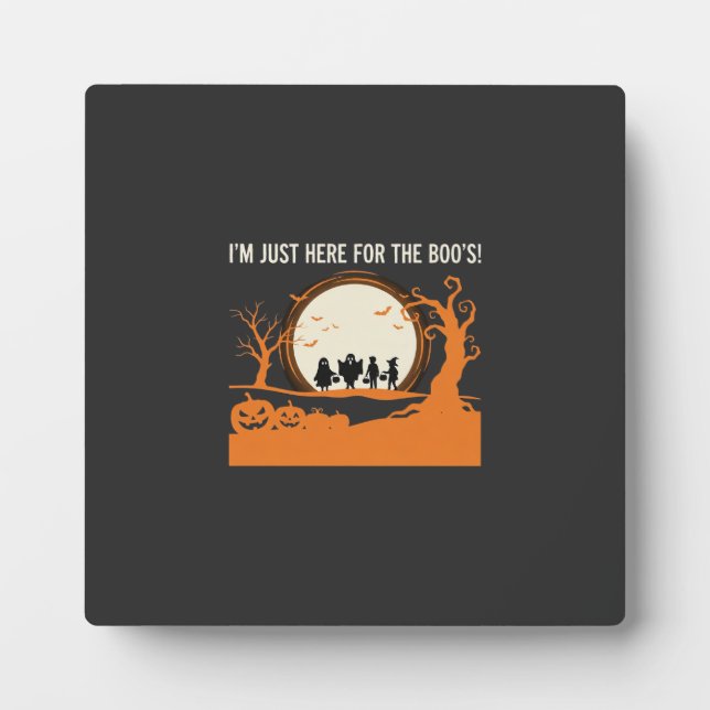 Plaque Photo Silhouette de fantôme de Halloween Boo (Devant)