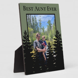 Plaque Photo Silhouette minimaliste de pin personnalisation