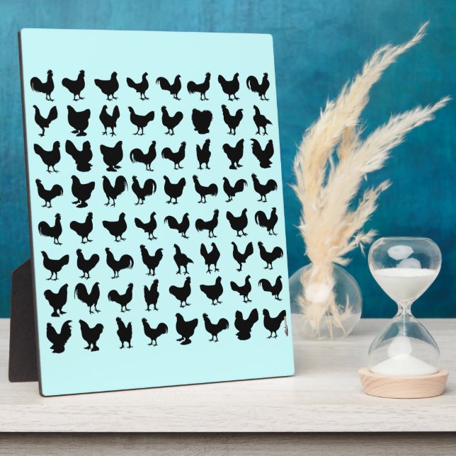 Plaque Photo Silhouettes de poulet (Côté)