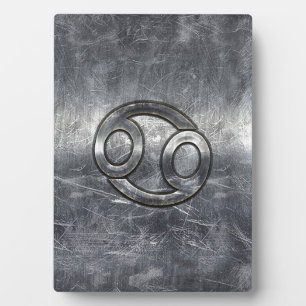 Plaque Photo Silver Grey Cancer Zodiac Se connecter Style désor