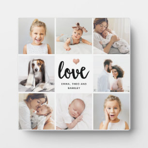 Plaque Photo Simple and Chic Photo Collage   Love with Heart