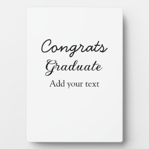 Plaque Photo Simple congratulation graduation add your