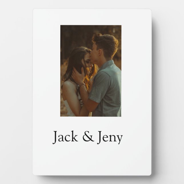 Plaque Photo Simple couleur minimale ajouter nom photo texte cu (Devant)