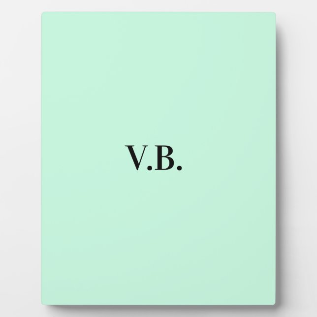 Plaque Photo Simple couleur unie ajouter nom texte monogramme (Devant)