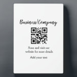 Plaque Photo Simple entreprise site web code-barres QR ajouter<br><div class="desc">Conçu pour les anniversaires</div>