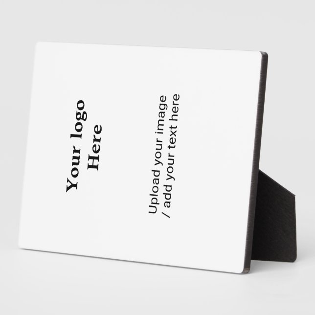 Plaque Photo Simple et élégant ajouter une image de logo texte (Côté)