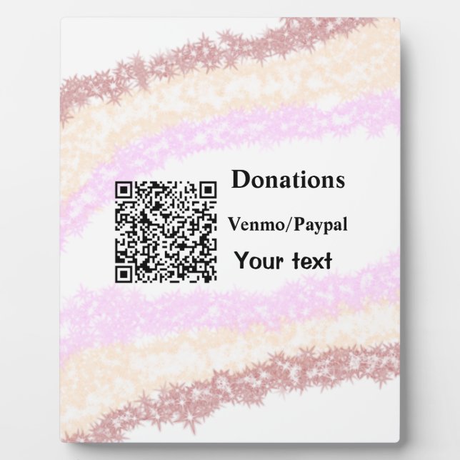 Plaque Photo Simple minimal add barcode donations venmo paypal  (Devant)