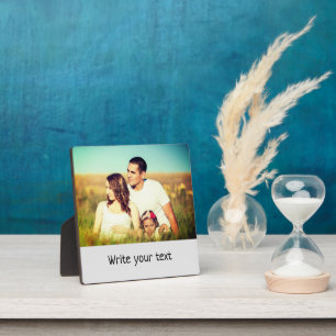Plaque Photo simple minimal add your text photo christmas p