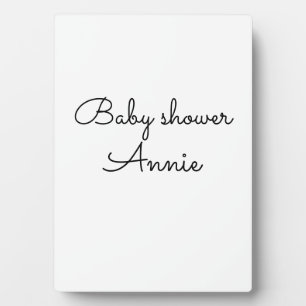 Plaque Photo simple minimal ajoutez votre nom texte baby shower