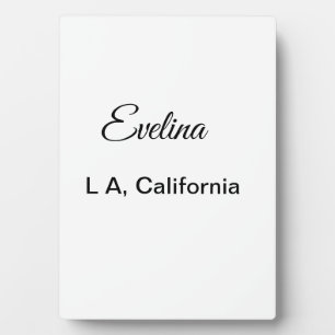 Plaque Photo Simple minimal ajoutez votre nom texte lieu ville