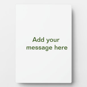 Plaque Photo Simple minimal vert ajoutez votre texte nom photo
