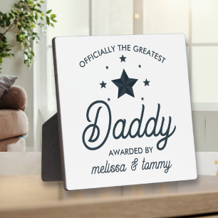 Plaque Photo Simple moderne noir blanc grand père